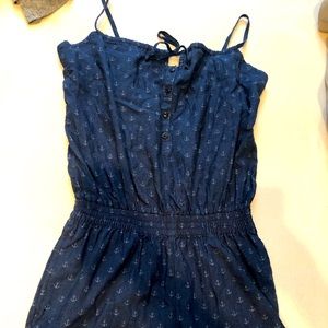 Express nautical denim romper